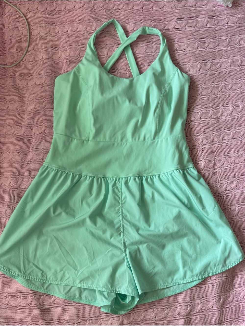 Avia Mint Green Cross-Back Active Romper